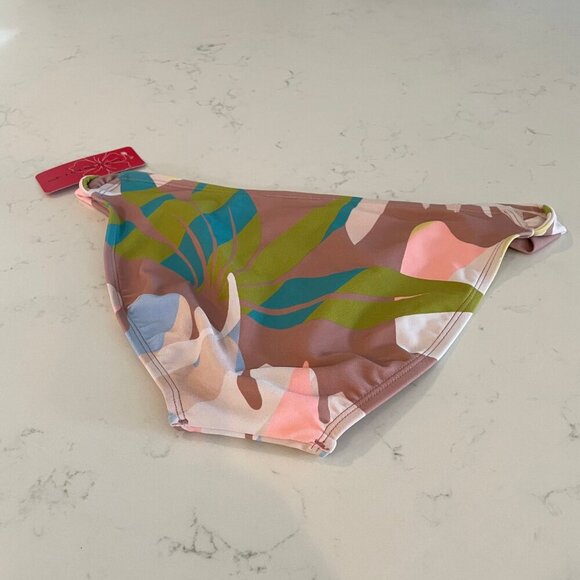 Gossip Block and Key Hipster Tropical Print Bikini Bottoms Multi Color Sz M NWT - Picture 3 of 10